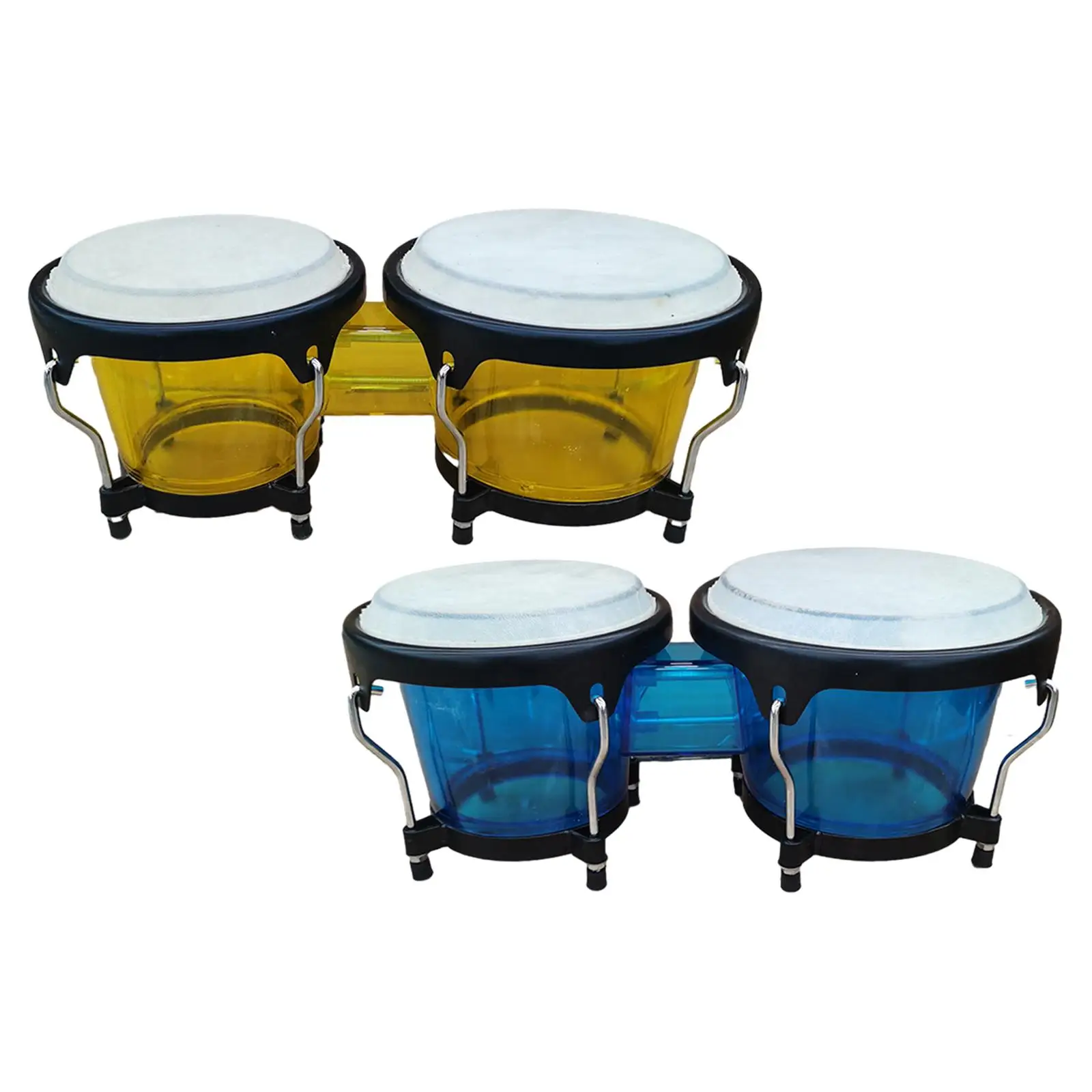 Set Drum Bongos perkusi edukasi Montessori 6 inci dan 7 inci Drum tangan Afrika untuk hadiah anak-anak pemula dewasa