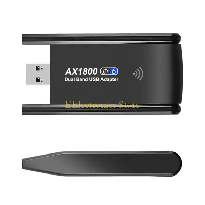 

B03C Wireless USB WiFi 6 Adapter for PC 802.11AC 1800Mbps Dual 2.4/5GHz Antennas