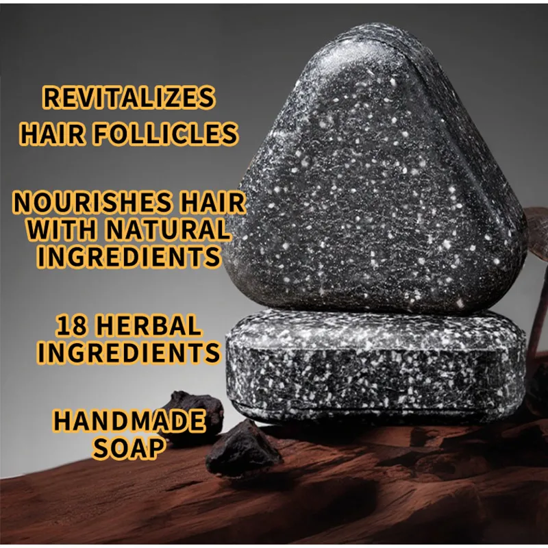 

Шампунь Polygonum Multiflorum, мыло Usman Grass Black Ganoderma Lucidum, травяной шампунь, контроль жирности, против перхоти, черное мыло для волос