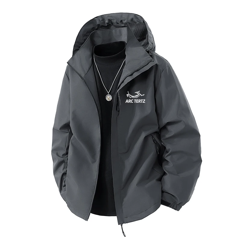 2026 Cross-border New Men's Fashion Jacket - Casual Business European Style Men's Hooded Windbreaker Sport Jacketwinter jackets