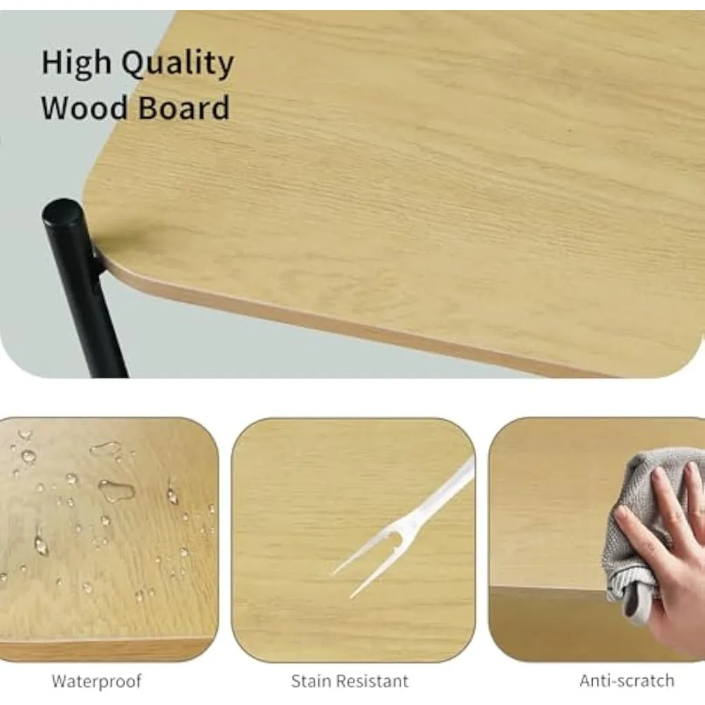 رف كتب خشبي حديث مكون من 5 طبقات - خزانة كتب قائمة بذاتها ومنظم تخزين للمكتب المنزلي وغرفة النوم وغرفة المعيشة #4