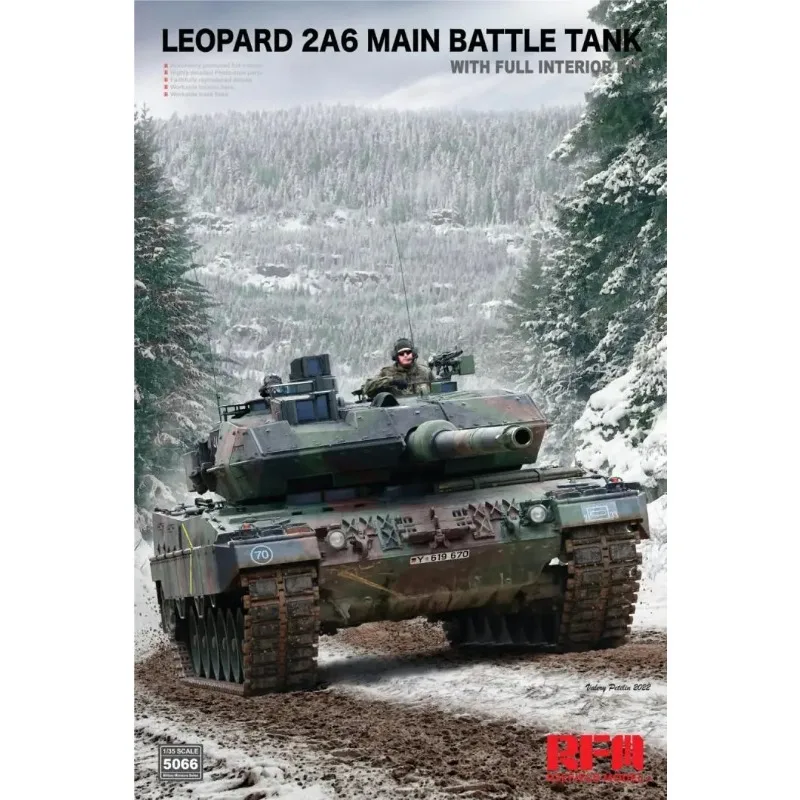 

RyeField RM5066 масштаб 1/35, Leopard 2A6, современный немецкий главный боевой танк, полная внутренняя структура, сборка, комплект пластиковой модели