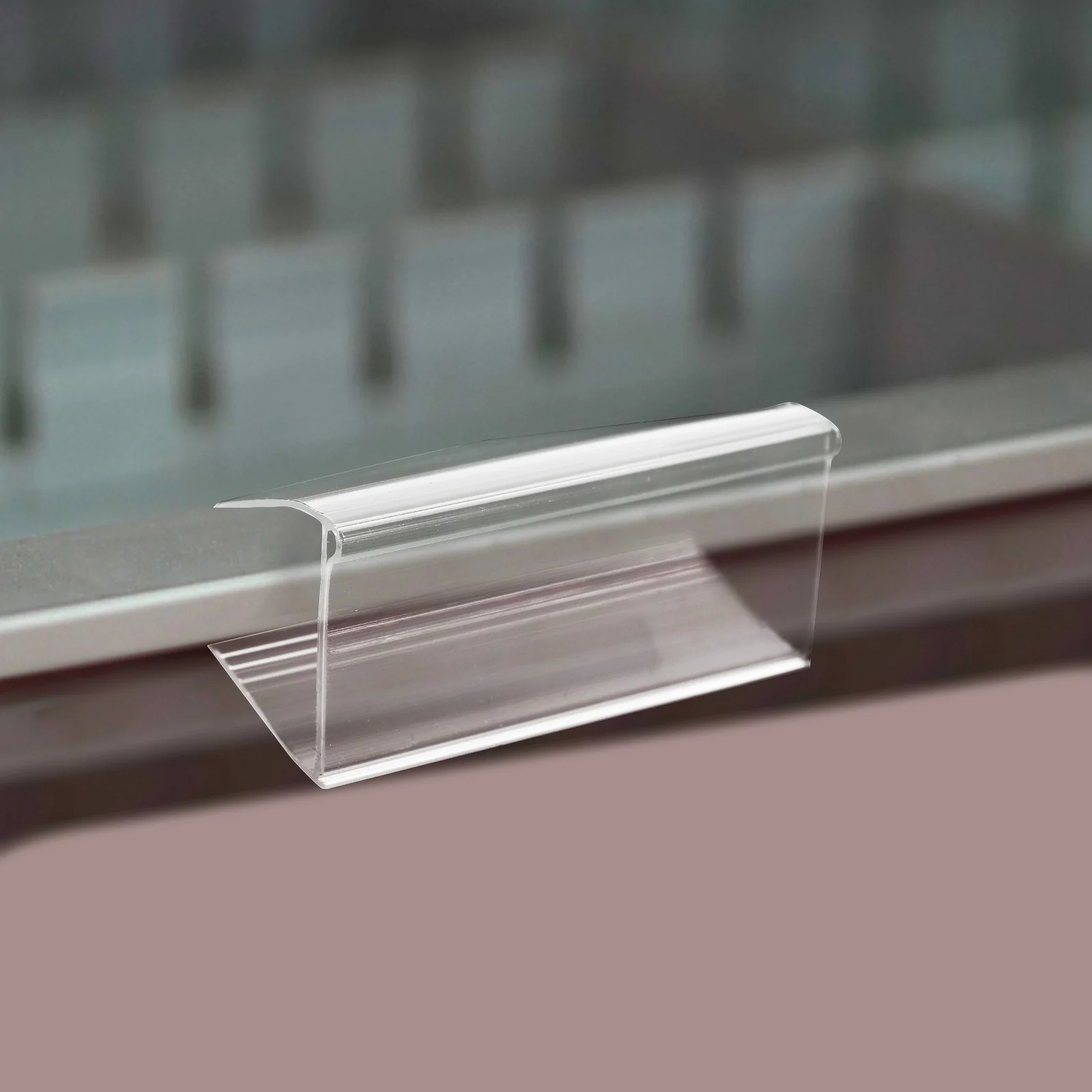 

50Pcs Wire Shelf Label Holders Clear Plastic Shelf Clips Removable Sign Display Holder for Supermarket Library School Storage