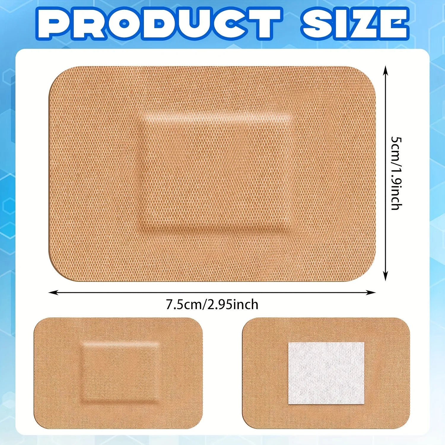 50pcs Large Bandage Wound Care Elastic Bandage Non-Adhesive Bandage for Wound Care and Protection Large Bandage