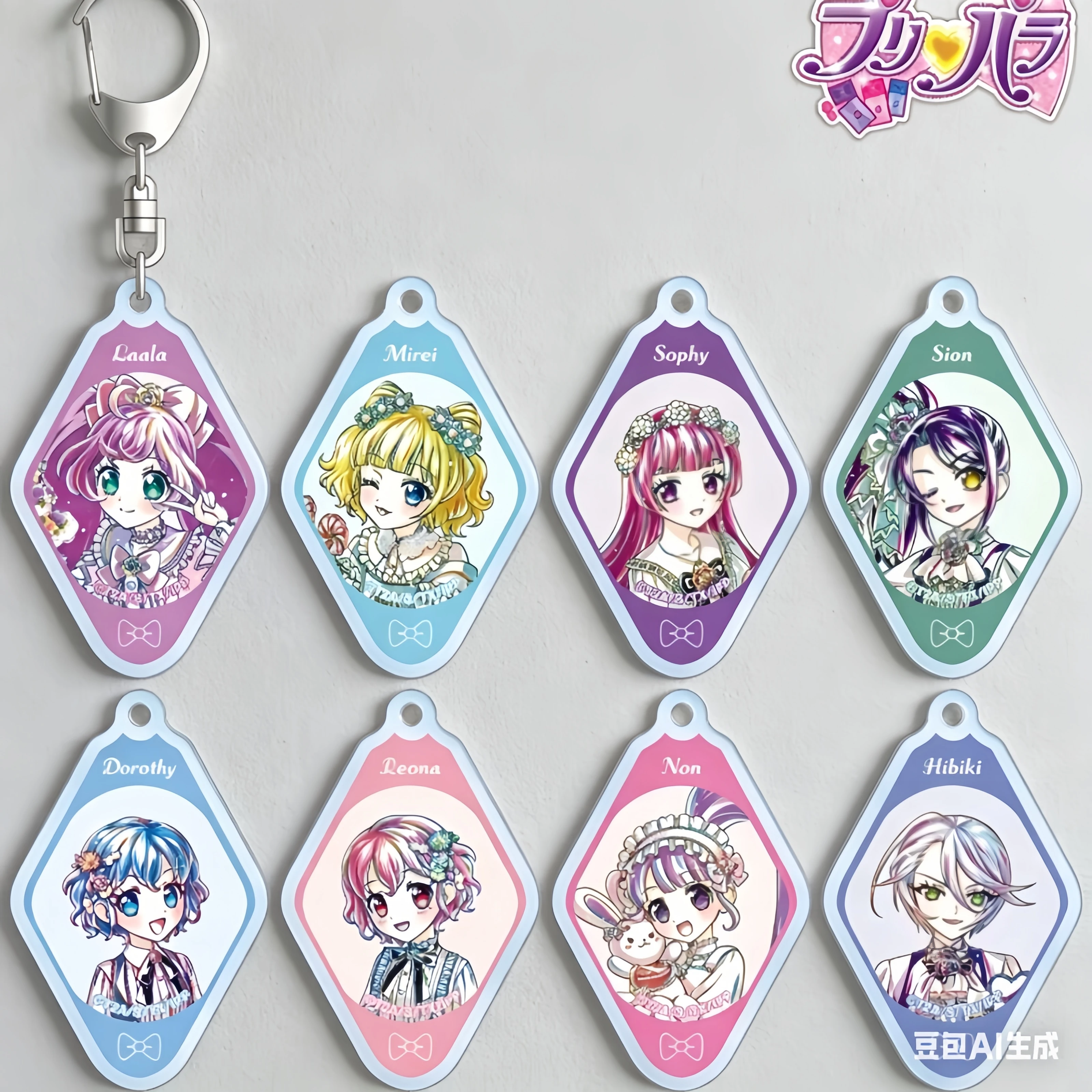 HOT 6cm PriPara 2026 New Acrylic Pendant Keychains Kurosu Aroma/Shiratama Mikan/Todo Sion New Collectible Gifts Backpack Pendant