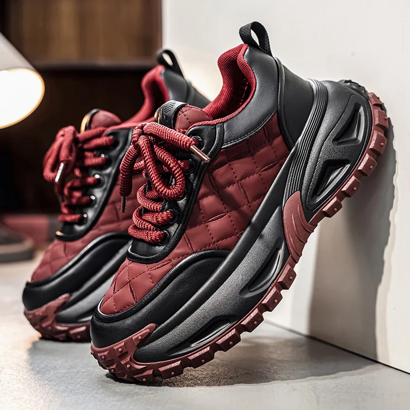 

Thick Sole Breathable Anti Slip Man Sports Footwear 2025 Autumn New Men Casual Shoes Fashion Comfortable Anti Slip Mens Sneakers