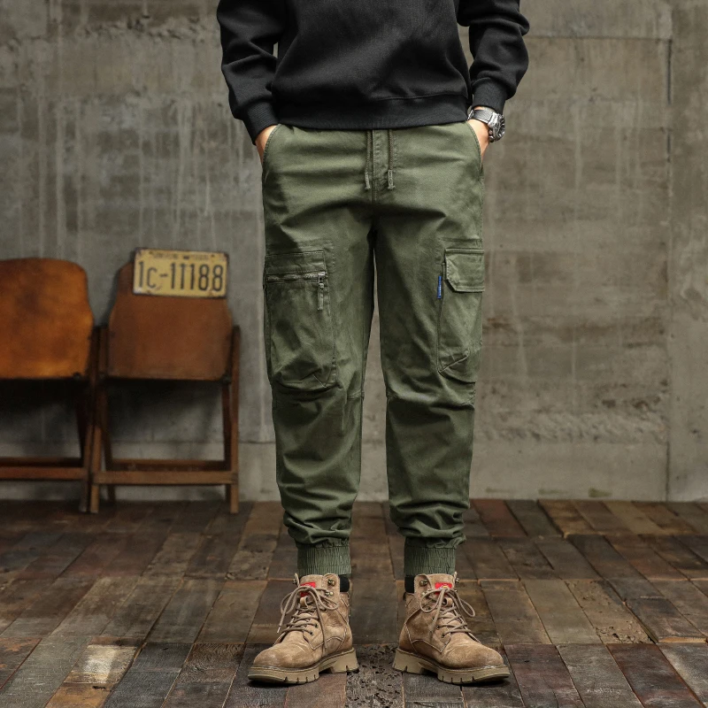 

Trendy Men's Cargo Pants Multiple kets Loose Fit Cuffed Long Trousers Casual Faionable Youthful All Seasons Wear