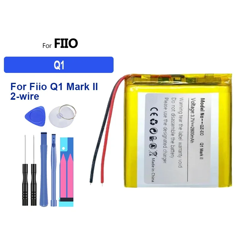 แบตเตอรี่ทดแทน 2800mAh สําหรับ Fiio Q1 Mark II 2 สาย