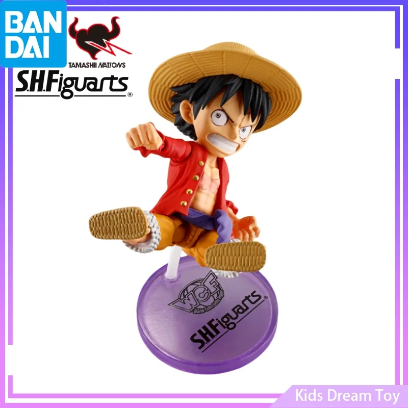 Bandai InStock Original WCF×S.H.Figuarts MONKEY.D.LUFFY Tamashii Web Shop × X (Vér.) Figuras de ação de anime brinquedos colecionáveis para crianças
