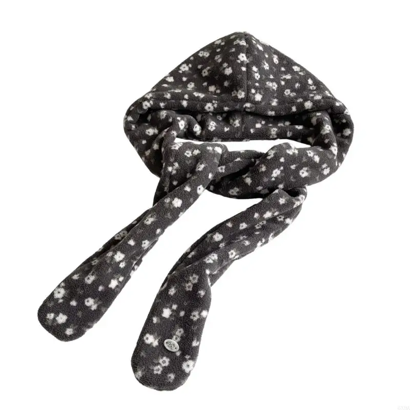 Integrated Hooded Scarf with Coordinated Ear and Neck Coverage 6XDA