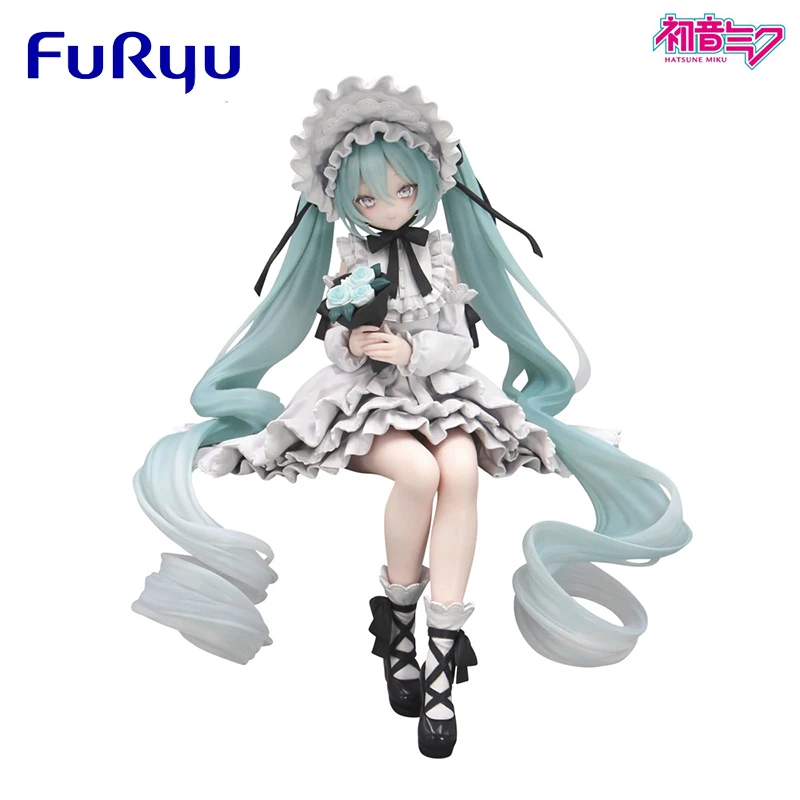 

Original FuRyu Noodle Stopper Hatsune Miku Classical Dolls Anime Figure Genuine Doll 15cm PVC Collectible Model Ornament Gifts