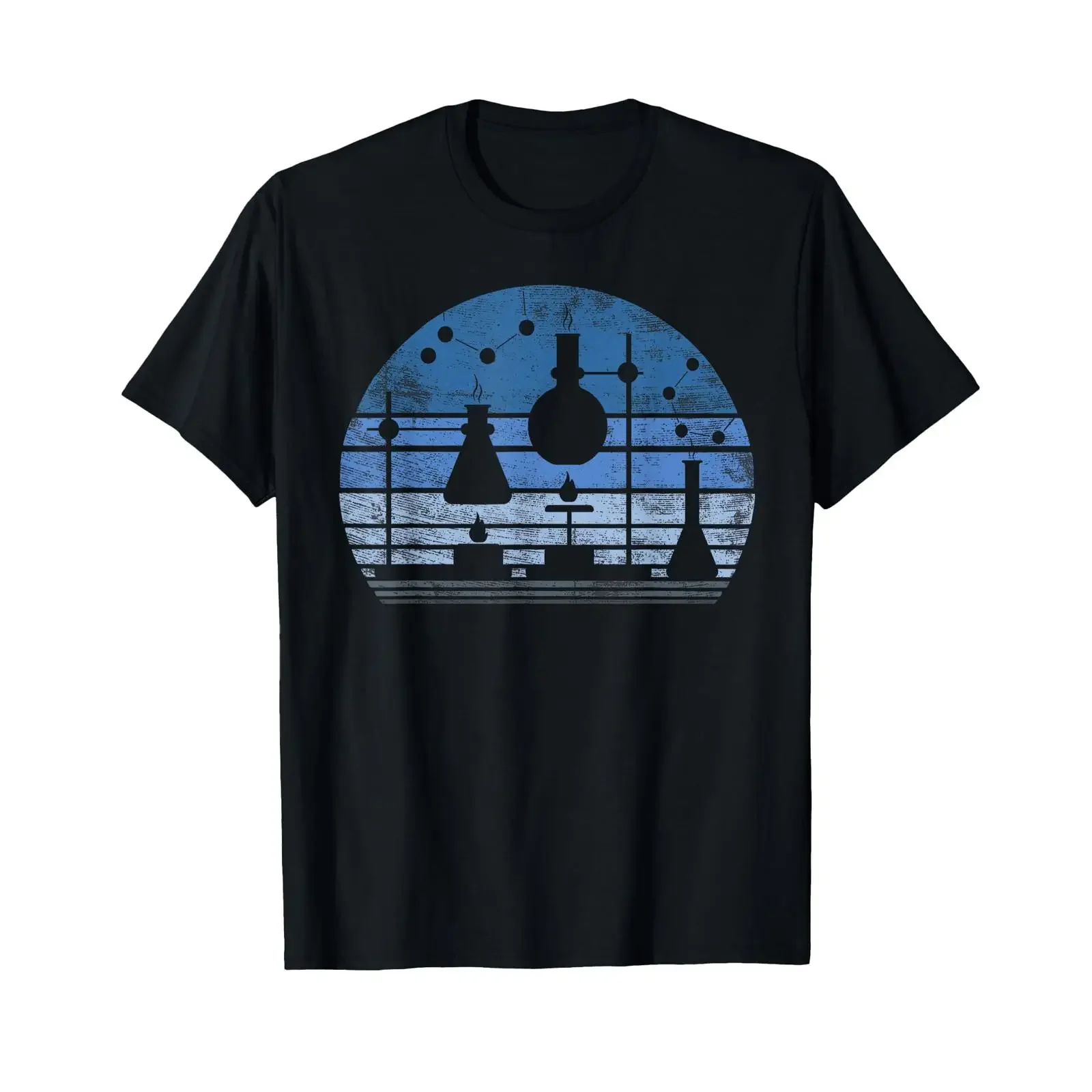 Chemist Scientist Funny Retro Test Tube Flask Chemistry T Shirt vintage Washed Top For Everyday Wear Casual Slightly fashion