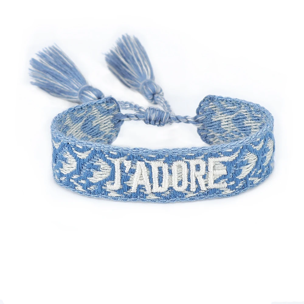 Elegant Handmade Adjustable Cotton Woven Love Bracelets for Women