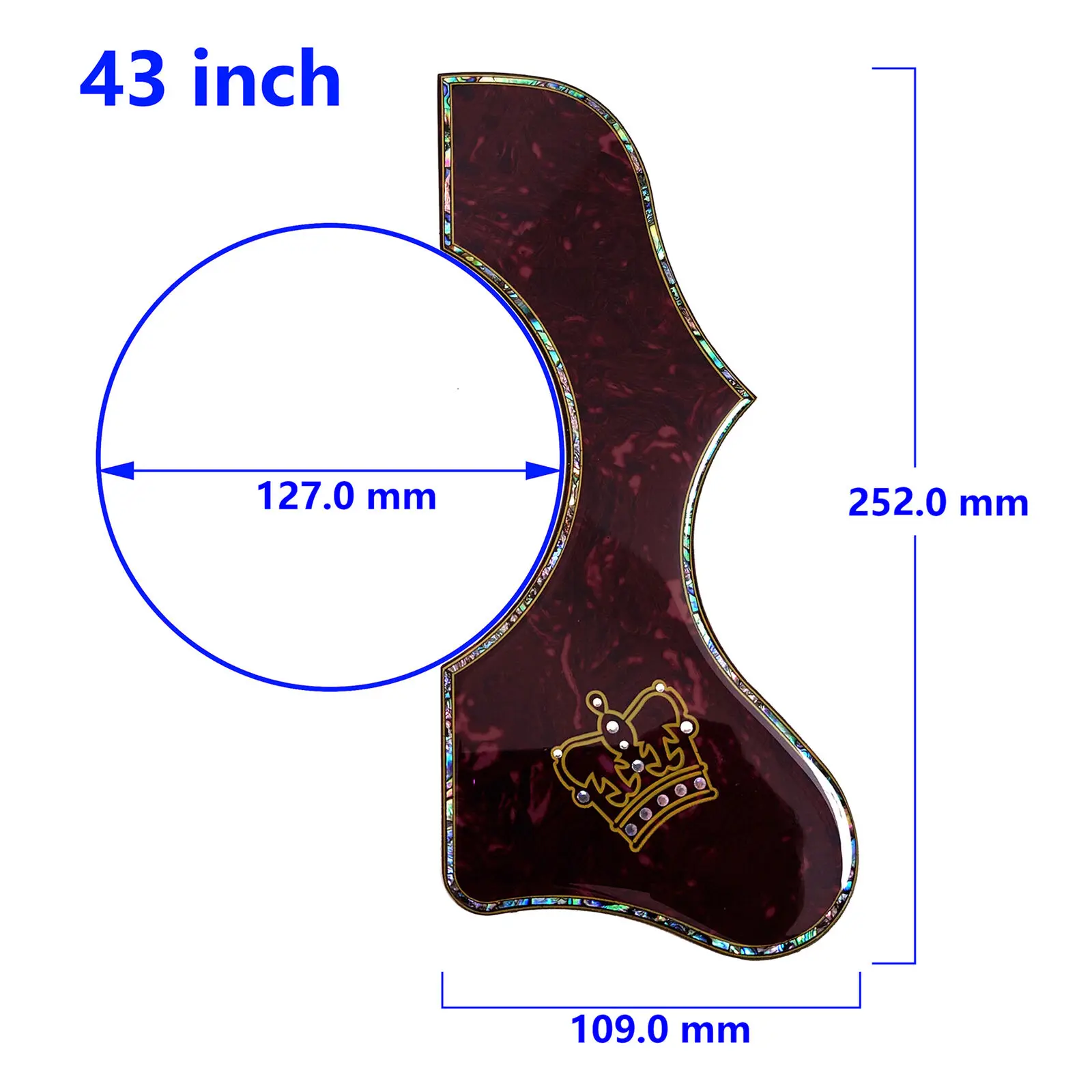 

Acoustic Guitar Pickguard Thicknes 2mm Self-Adhesive 43 Inch Guitar Scratch Plate for J200 SJ200 Guitar Protection Plate
