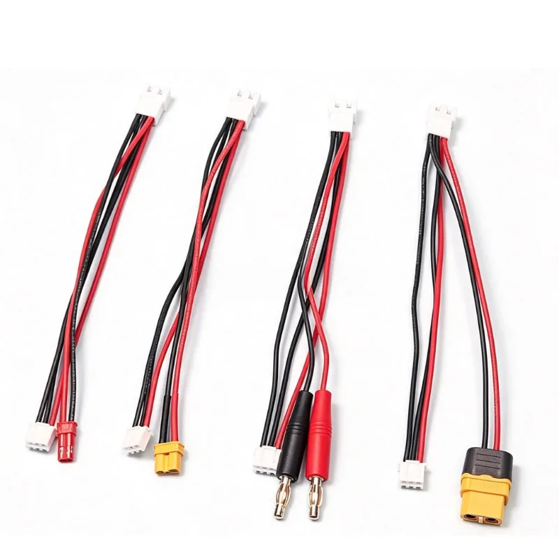 Single Balanced Head Battery to ISDT Charger Charging Adapter Cable TINY GT7 GT8 2S-3S 380MAH 2S with XT30 XT60 JST Banana Pllug