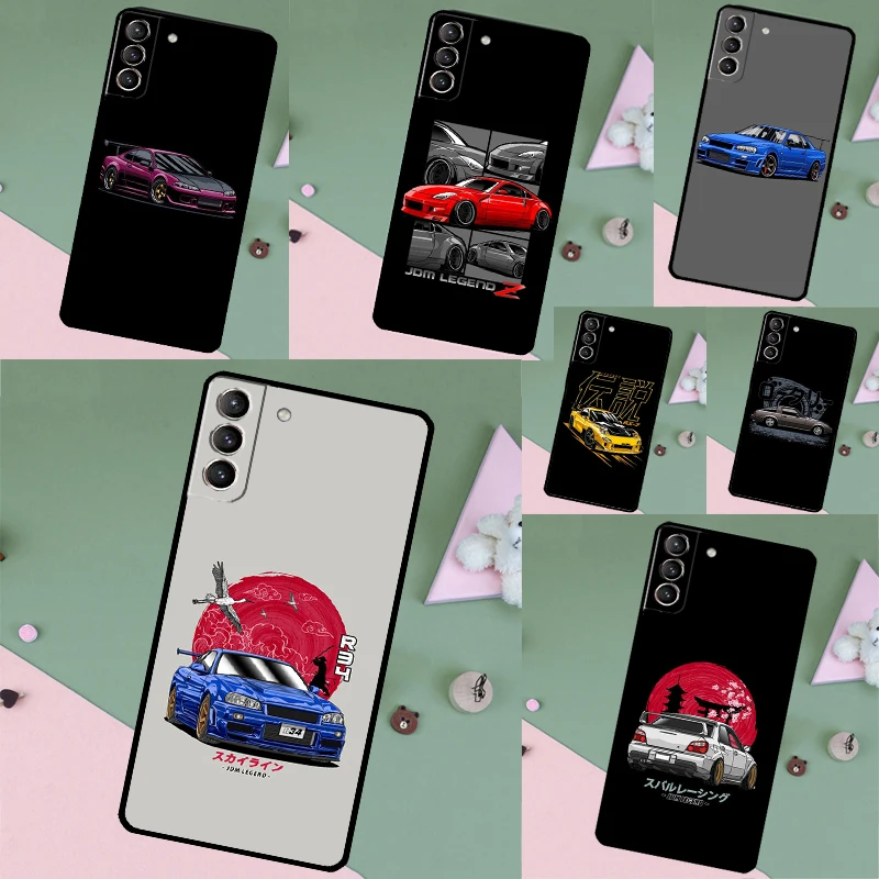 Sports Car JDM Drift Case For Samsung Galaxy S26 Ultra S25 S24 S22 S21 S23 Ultra Plus S10 S20 S25 FE Phone Cover