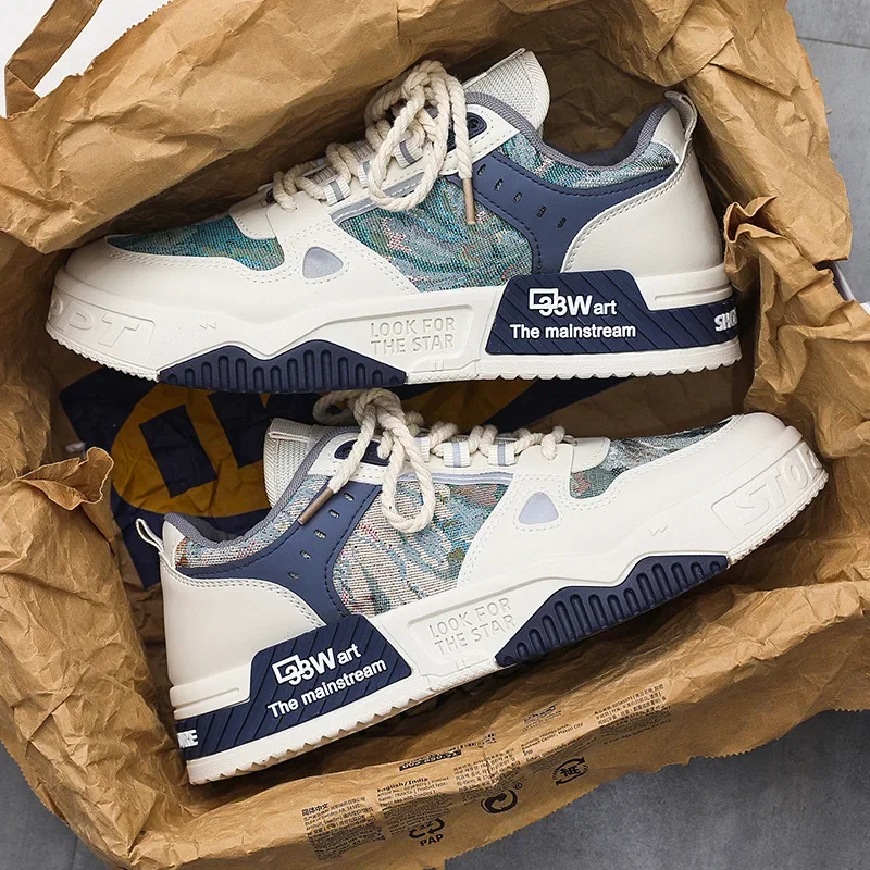 2025 Luxury Men's Vulcanized Shoes Summer Casual Sneaker for Men Outdoor Running Platform Designer Skateboard Tenis Masculino