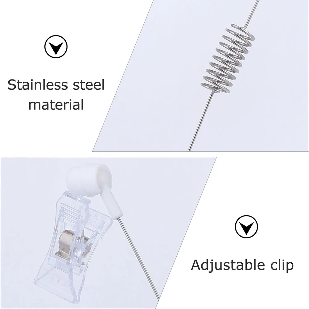 

5pcs Shake Card Clips Label Holders Display Stands for Price Tags Advertising Exhibitions Retail Stores Supermarkets