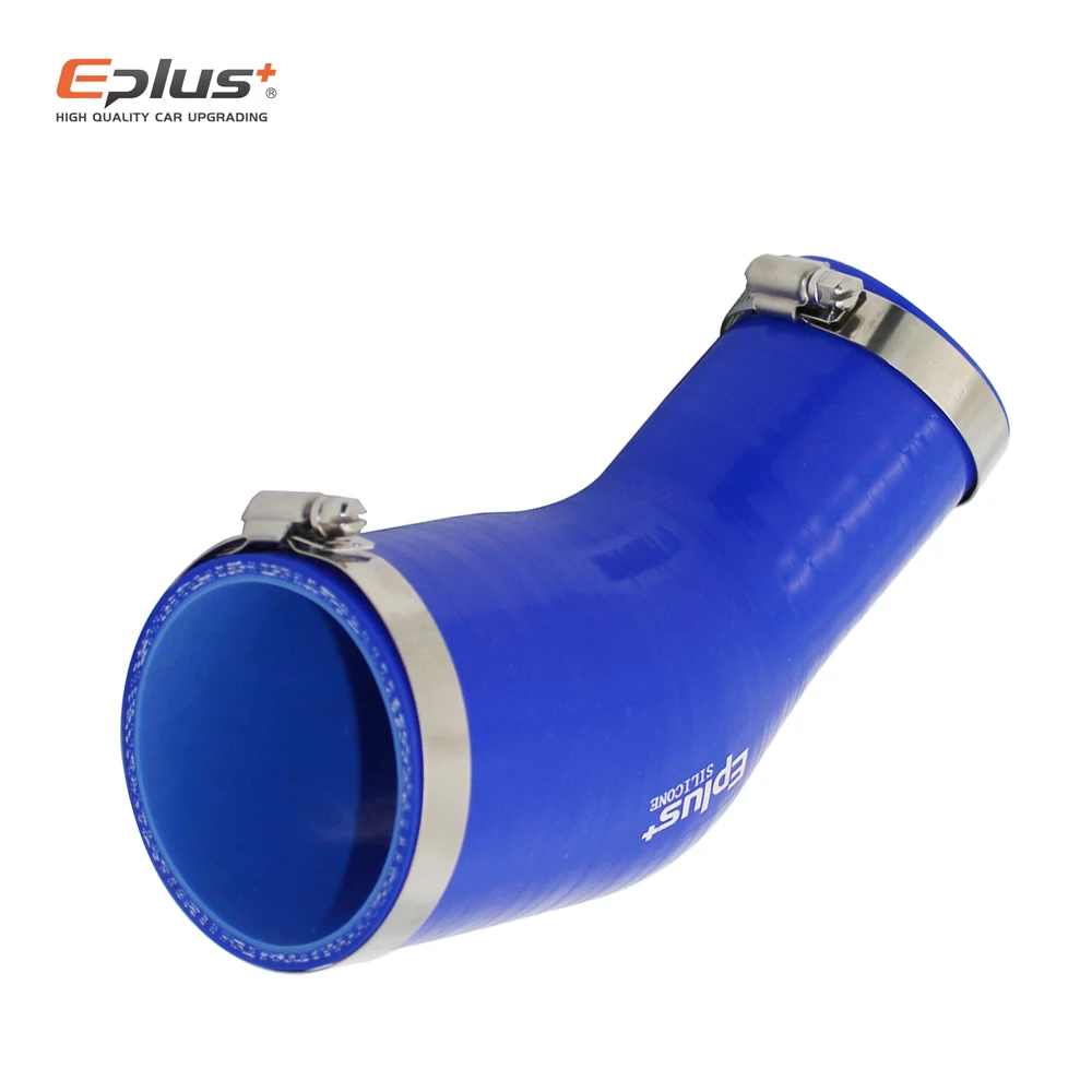 Universal 45 Degrees Reducer Silicone Tubing Braided Hose Car Intercooler Turbo Mechanical Plumbing Connecting Blue Multi Size