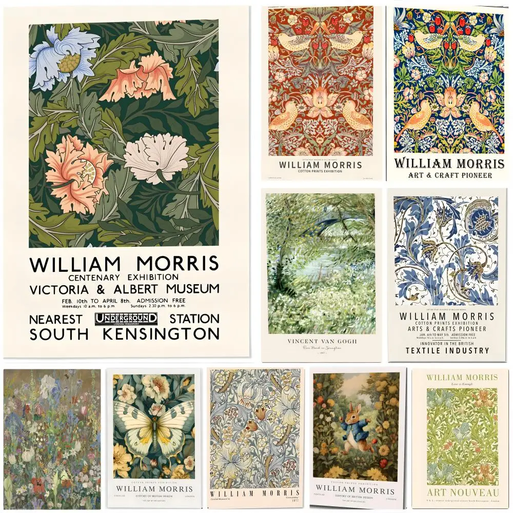 Poster für Schlafzimmer, Heimdekoration, Kunstposter, perfektes Geschenk für Familie und Freunde, W-William MorrisS