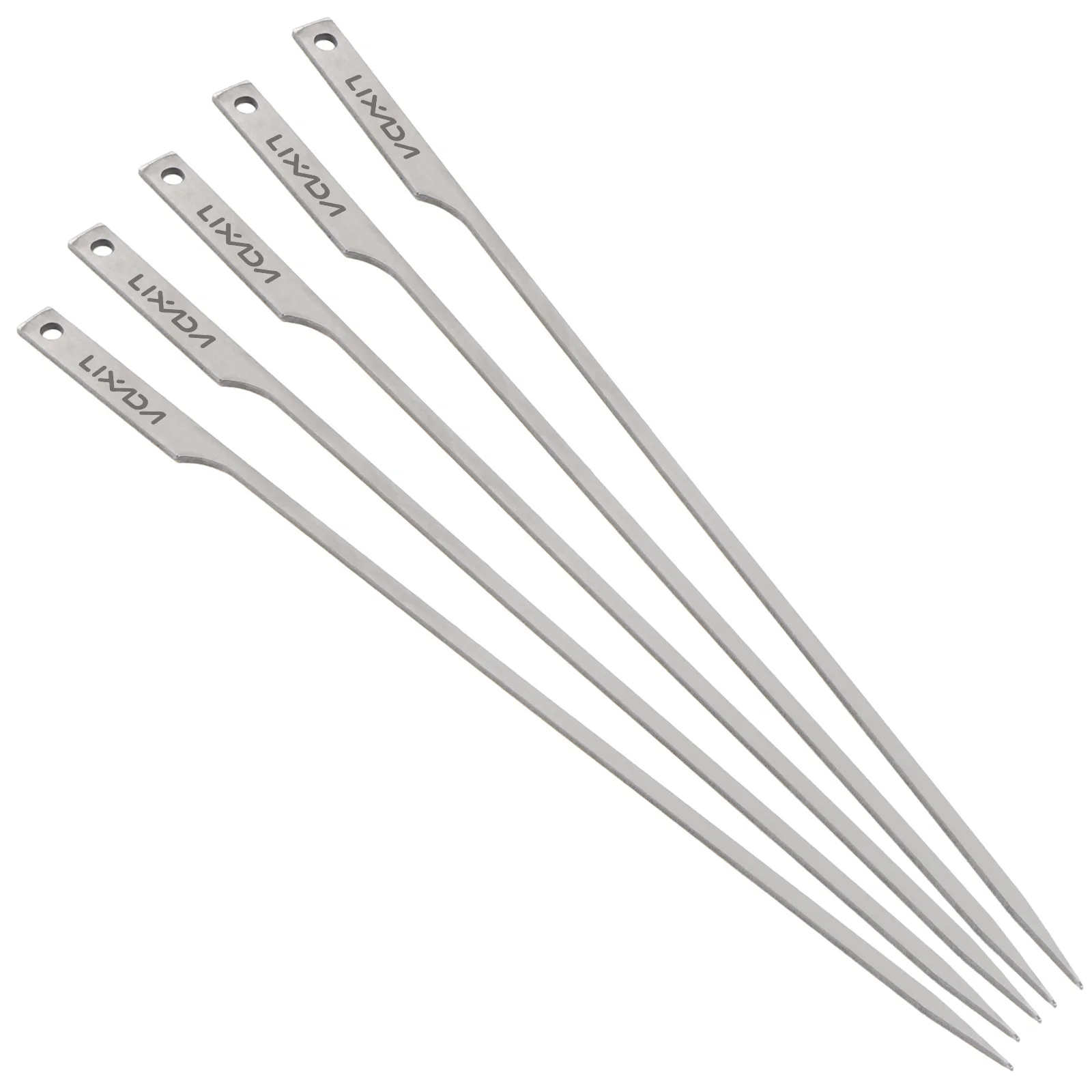 Bâtons de barbecue portables pour le camping et la randonnée, 5 pièces, 10 pouces