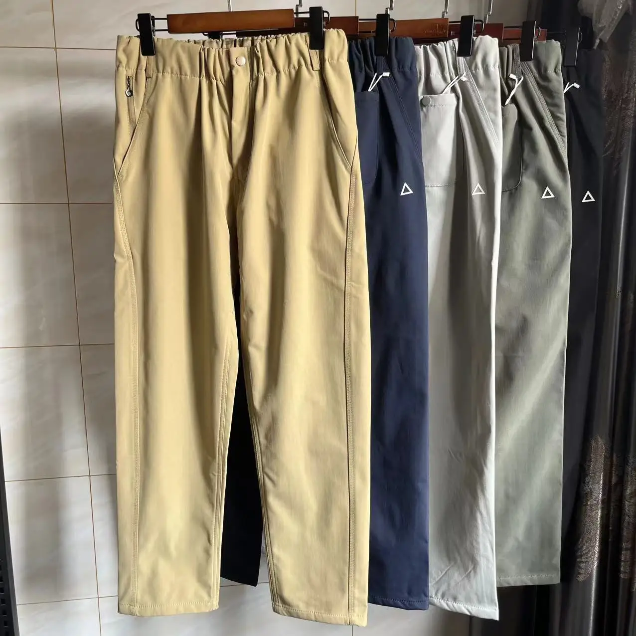 

3D Tailored Thiened Fce Outdoor Men's Casual Pants Elastic Waist Autumn Winter Warm Sports Leisure Long Trousers