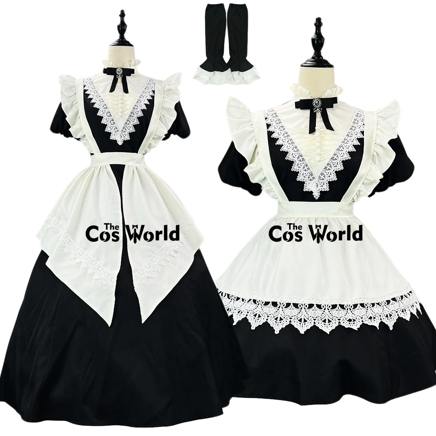 

Платье-фартук в стиле Лолиты для горничной, классический французский стиль, размер 5XL, униформа для работы, костюм для вечеринок и косплея на Comic Con