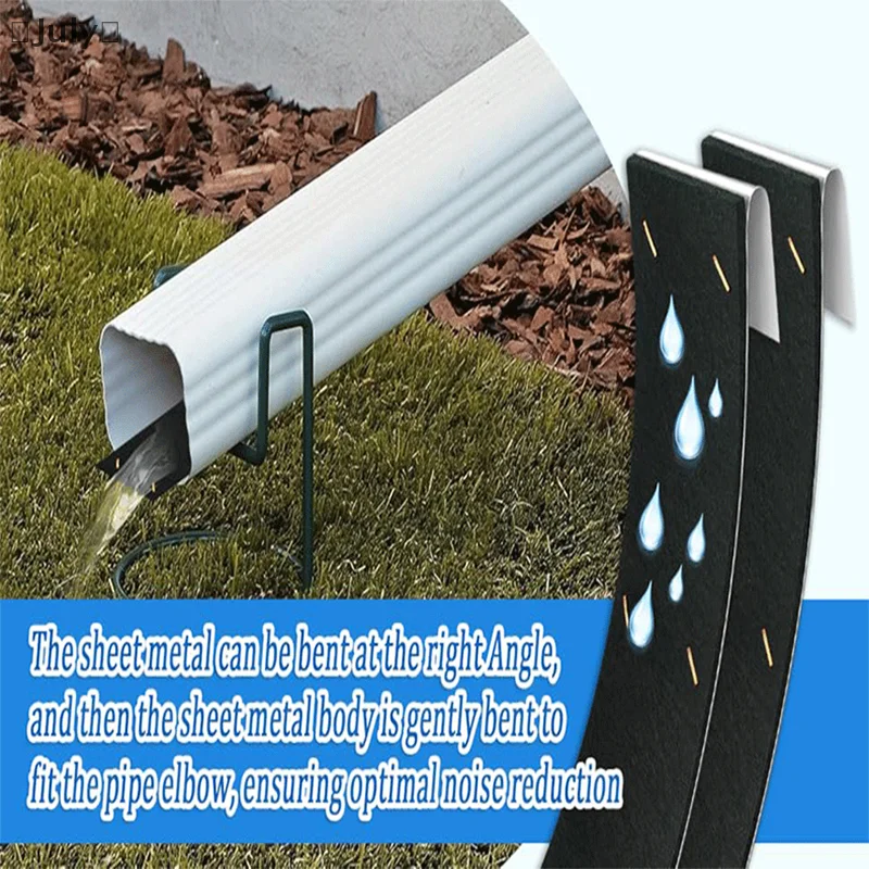 Smorzatore di rumore per grondaia - Confezione da 2 Silenziatore per grondaia per grondaia Silenziatore per grondaia portatile Inserto Silenziatore per gocciolamento per grondaia regolabile 4 pollici