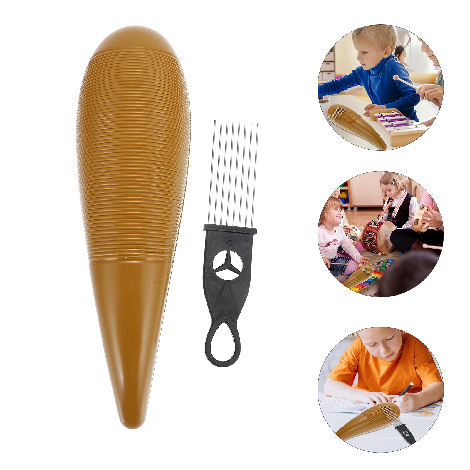 

Musical Instruments Percussion for Guiro Plaything Coffee Guiros