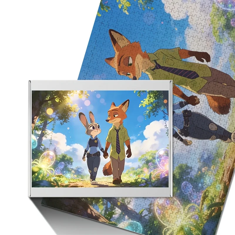 1000 ชิ้น จิ๊กซอว์ภาพพิมพ์ลายดิสนีย์ ซูโทเปีย จูดี้ ฮอปส์ และ นิค ไวลด์ |   ความบันเทิงสำหรับครอบครัว, เกมการศึกษาสำหรับผู้ใหญ่, ไร้กรอบ, ซุย