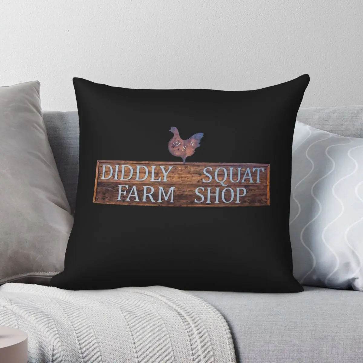 Diddly Squat Farm Shop Pillowcase Polyester Linen Velvet Pattern Zip Decor Pillow Case Sofa Seater Cushion Cover