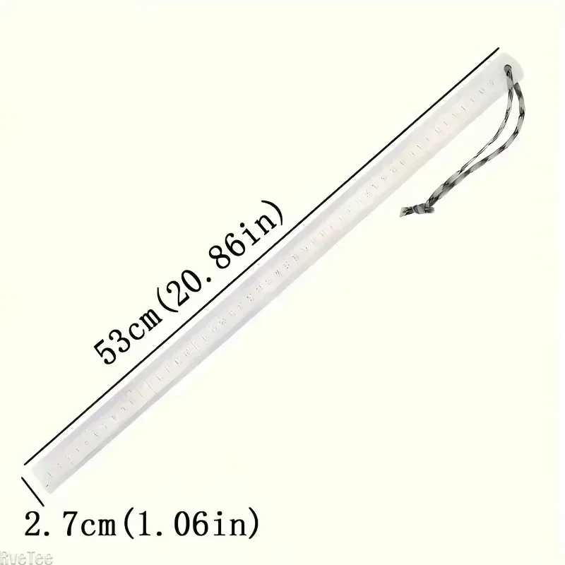 20 Inch Dual-Scale Stainless Steel Ruler Durable Thickened Quenched Steel with Random Lanyard Style Drawing & Measuring