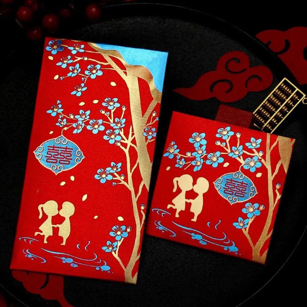 New Year's Blessing Bag Red Envelope Luck Money Bag New Year Packet Blessing Bag Best Wishes Good Luck Money Bags Party Gifts