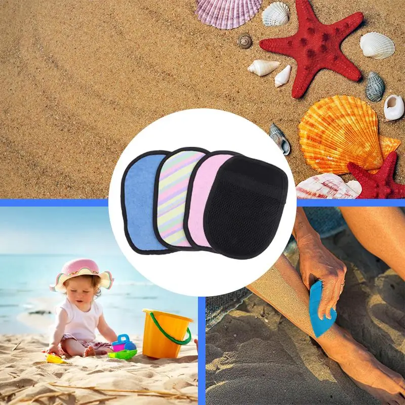 1 PCS Blue Children's Beach Sand Removal Gloves For Removing Sand From Baby's Body Sand Removal Gloves For Playing With Sand