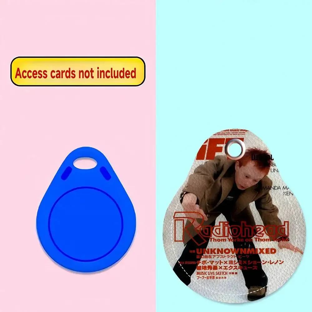 Band Characters R-Radiohead Water Drop Aped N Acc Control Card Holder For Vehicles Public Transport Keychain Protective Cover