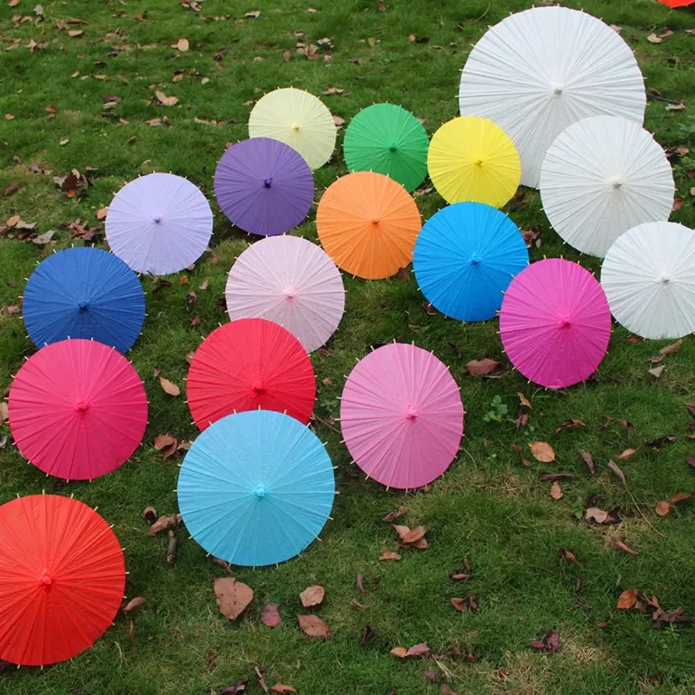 56cm Umbrella Fan Silk Cloth 10 Colors Cosplay Hanfu Oil Paper Umbrella Chinese Antique Style Prop Dance Umbrella