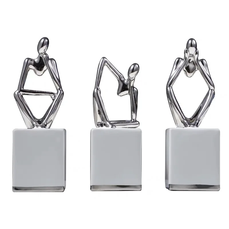 

Thinkers Abstract Decoration Ceramic Electroplating Crafts Ornament Sculpture Decor