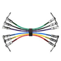 JOYO CM-11 6 unids/lote Cable de Pedal de efecto de bajo de guitarra Cable de conexión de guitarra blindado de bajo ruido con conector de ángulo recto de 1/4 pulgadas