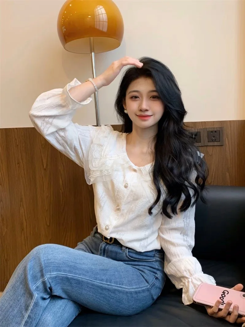 

Рубашки с длинным рукавом, женские шифоновые топы на пуговицах, облегающие легкие рубашки для тренировок, повседневная осенняя удобная одежда для выходных