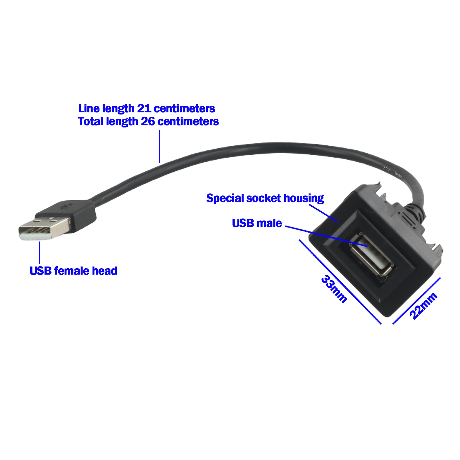 

Cable Adapter Extended Line Outlet Accessories Spare Parts High Quality Replacement For ANDER For HIGHL For RAV4