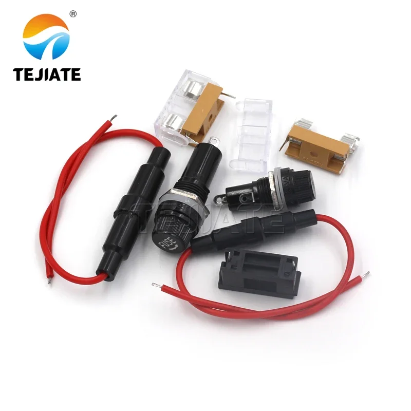 Glass fuse holder 5X20 6X30mm with wire with spring fuse clip/box BLX-A type