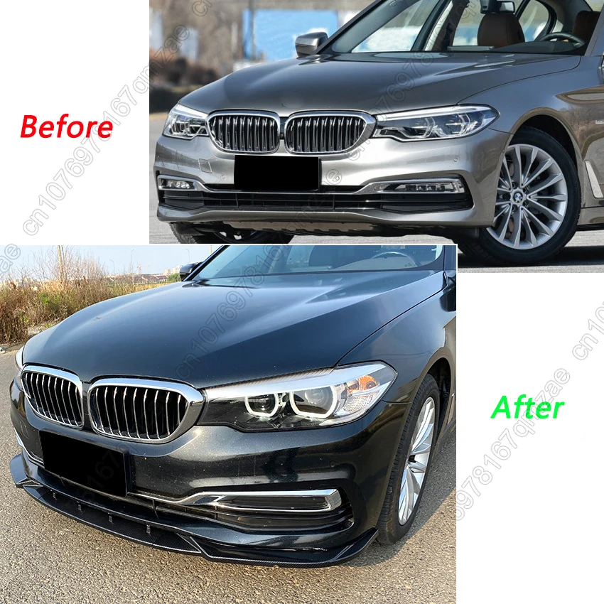 Front Splitter For BMW 5 Series G30 G31 Stantard 525i 530i 530e 520d 530d 2017-2020 3Pcs Bumper Lip Spoiler Diffuser Tuning - view 3