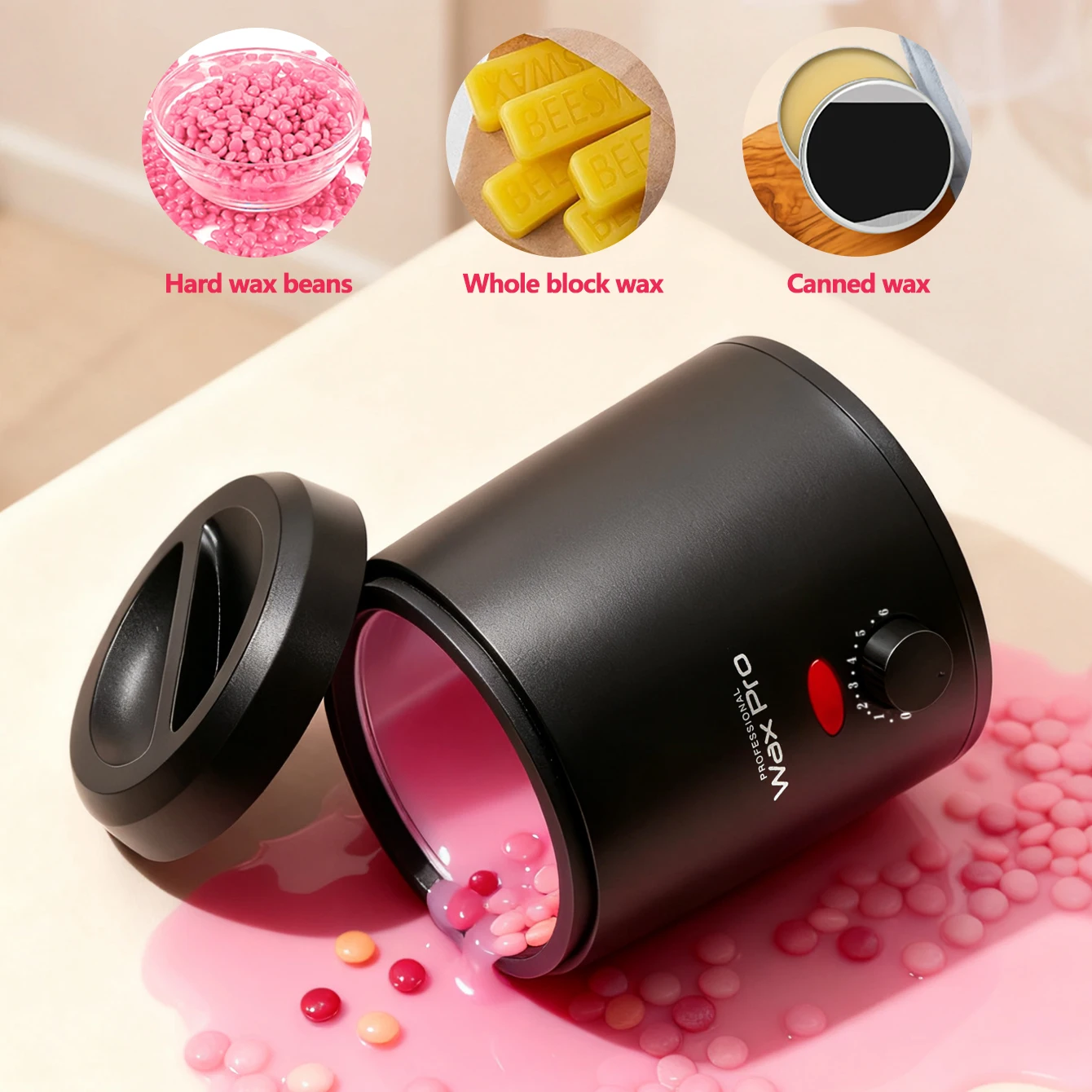 LINMANDA Electric Wax Seal Warmer Hair Removal Wax Warmer Pot Quickly Melting Aluminum Alloy Liner Portable Size for Home Travel - view 5
