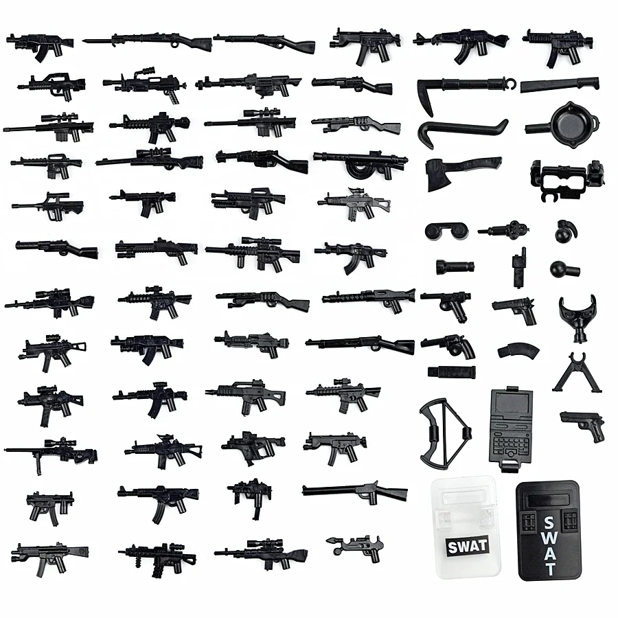 Compatible Military Toy Guns Weapon Building Blocks Toys For Children Assemble Military Army Toy Gifts