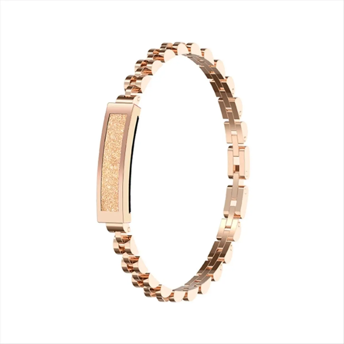 Promotion For Women'S Hand Bracelets Gold Zinc Alloy Smart Bracelet Heart Rate Monitor Bluetooth Connected APP Birthday Gifts