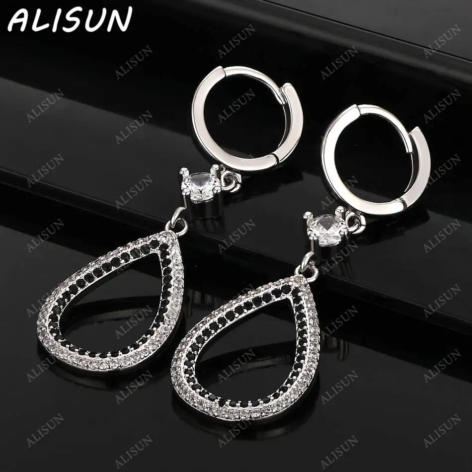 

ALISUN 925 Sterling Silver Zircons Water Drop Earrings Drop Earrings For Women Anniversary Gift Popular Wild Fashion Romantic