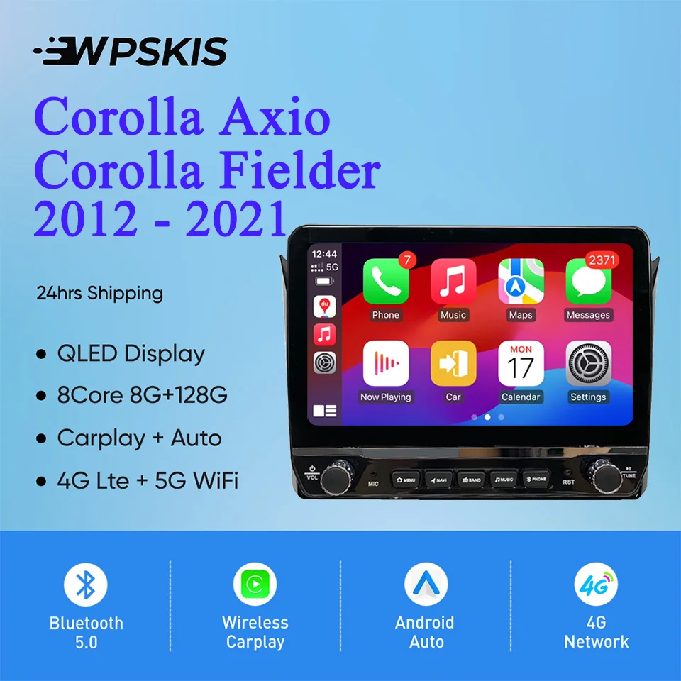 Android 14 Autoradio Multimedia HU For Toyota Corolla Axio Fielder 2012-2021 GPS Navi Video Music Player Car intelligent systems