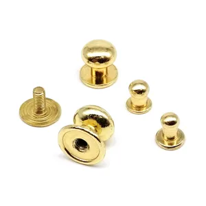 10 mảnh 4mm 5mm 6mm 7mm 8 mm 10 mm 12 mm tròn đầu bằng kim loại túi da Chicago phía sau vít trả thù rivet núm vú 10 Vít bán hàng chính 7mm - 2