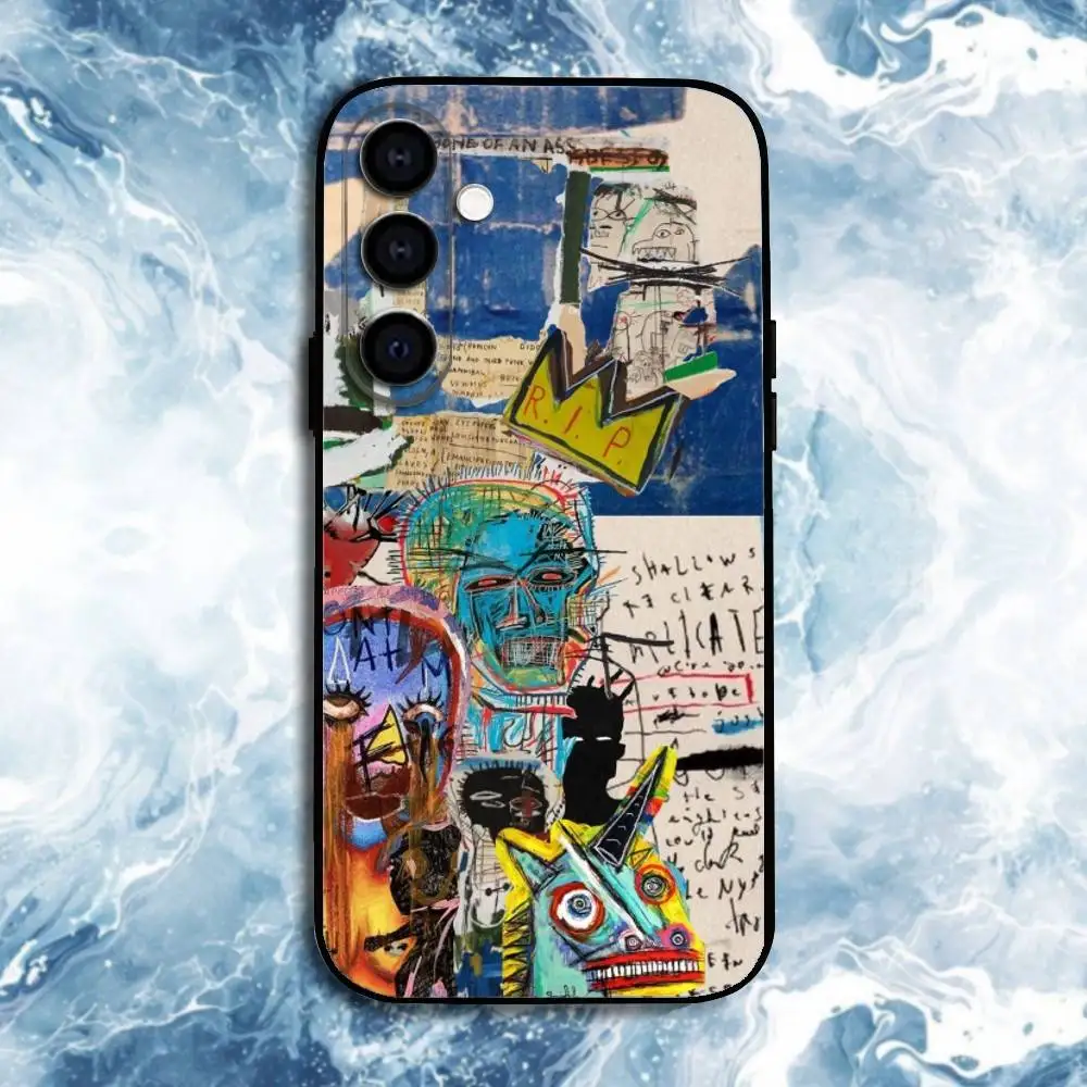 เคสโทรศัพท์ J-Jean-M-Michel B-BasquiatS สำหรับ Samsung Galaxy A73,A72,A71,A70,A53,A52,A51,อื่นๆ เคสสีดำนุ่ม