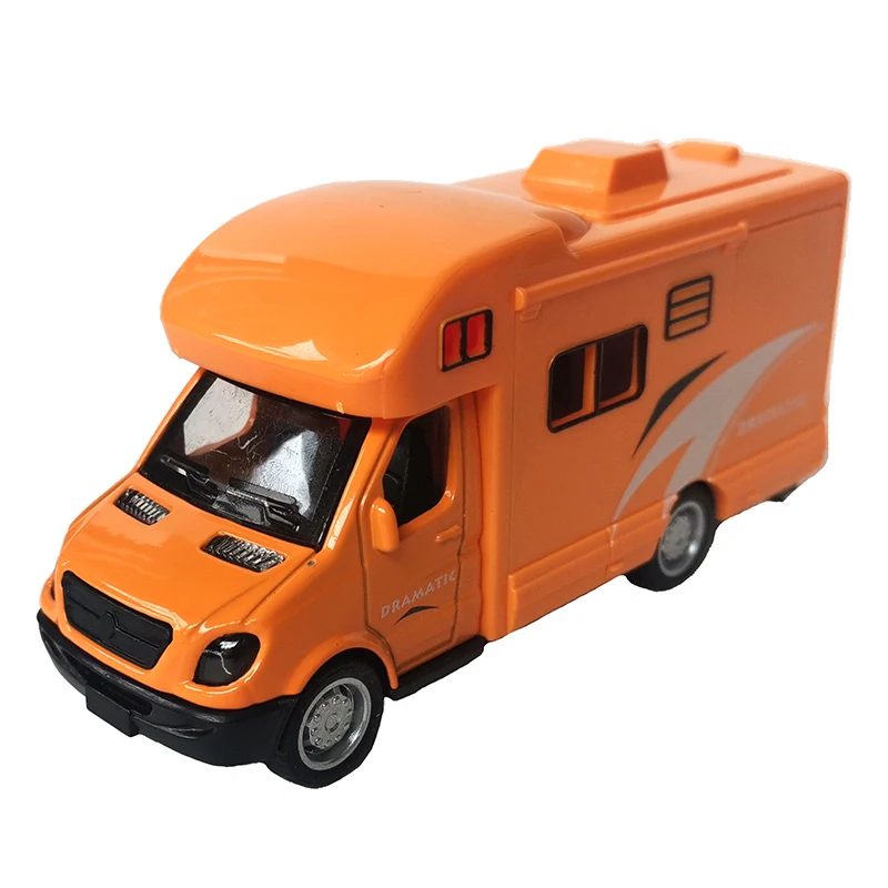 Small Size Pull Back Caravan Touring Car Model Souvenir Ornament 3 Colors Recreation Vehicle Boys Toy Birthday Gift for Children